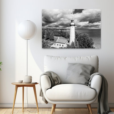 Phare de Cana Island, parc du comté de Cana Island, Door County, Wisconsin, États-Unis, art contemporain contemporain, paysage mural