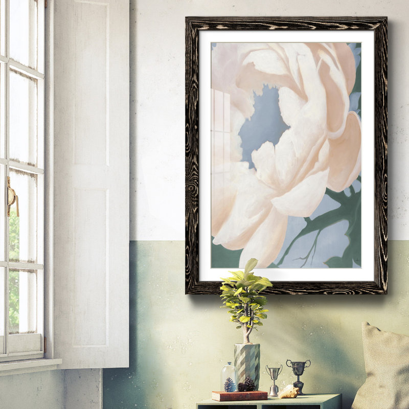 Étude florale I - Impression de cadre photo sur papier, H 37,5 po x l 27,5 po x P 1,5 po, Noir