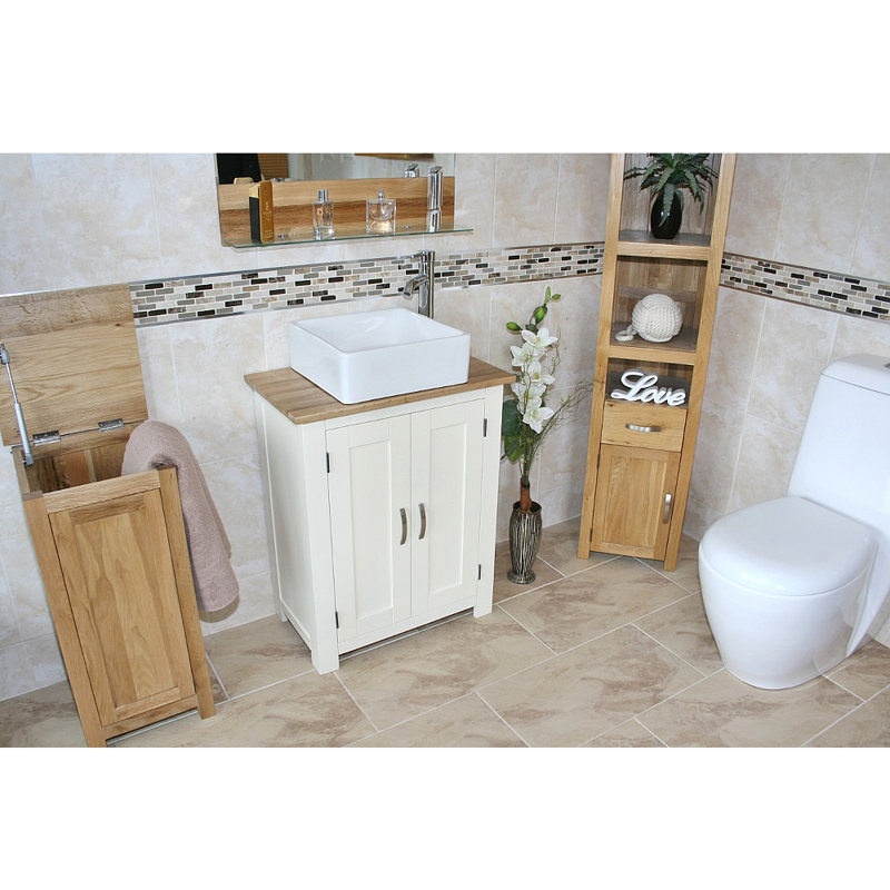 Reybold 650mm Single Bathroom Vanity with Vessel Ceramic Basin