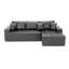 Canapés modulaires à compression, méridienne droite noire, canapé moderne pour la maison