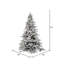 Utica Flocked Fir Artificial Christmas Tree with Multicolored Light-1739687407