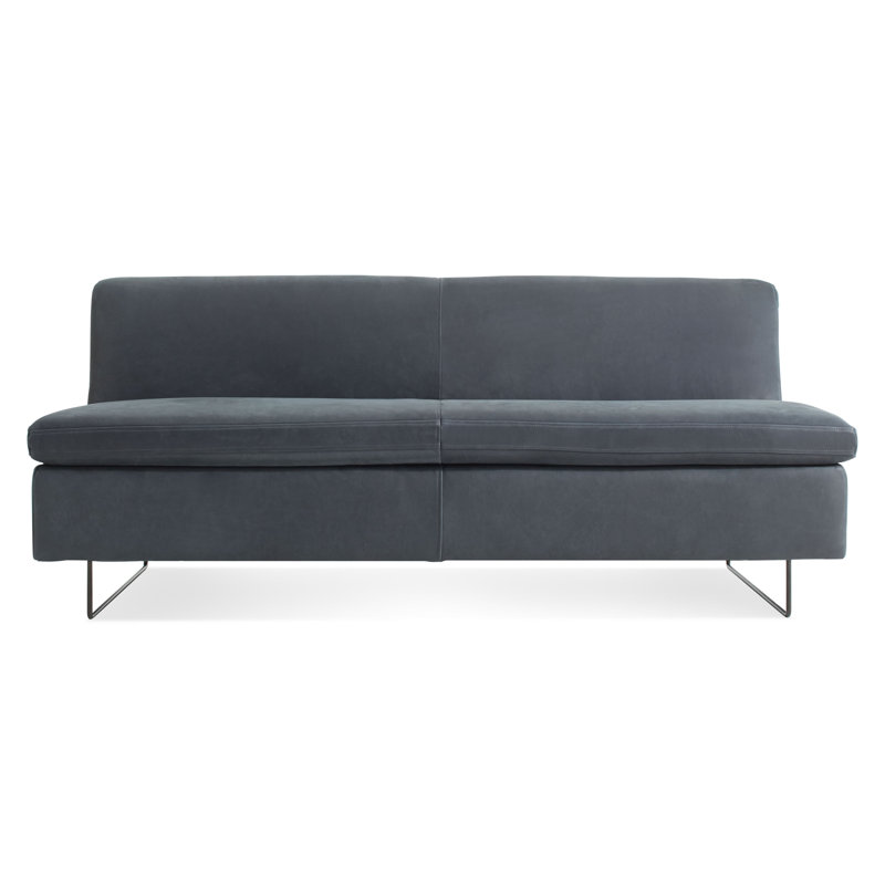 Bonnie And Clyde Sofa, Ink Genuine Leather