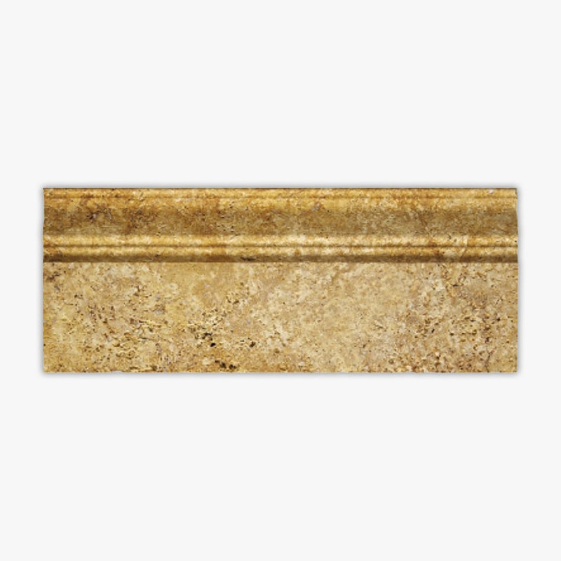 Yellow 12 in. L Travertine Specialty Trim