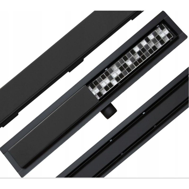 Algol Linear Grid Waste Shower Drain, 7cm H x 80cm W x 5cm D
