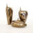 Offset Neck Object-Bronze Crackle-Sm