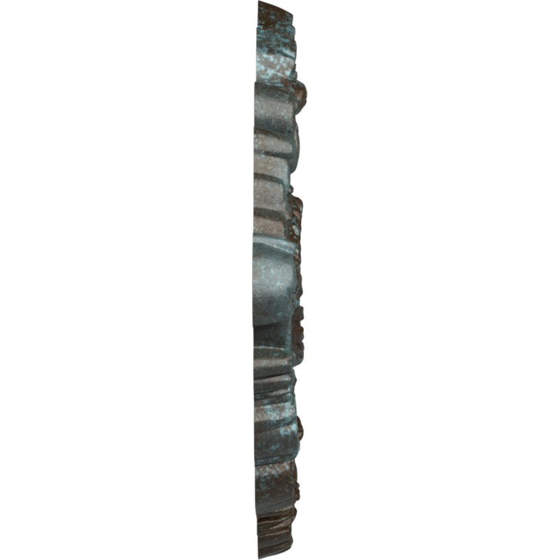 Médaillon de plafond à feuilles fluides l 30 3/8 po x H 20 3/4 po x P 1 po Kinsley, Patine bleue bronze
