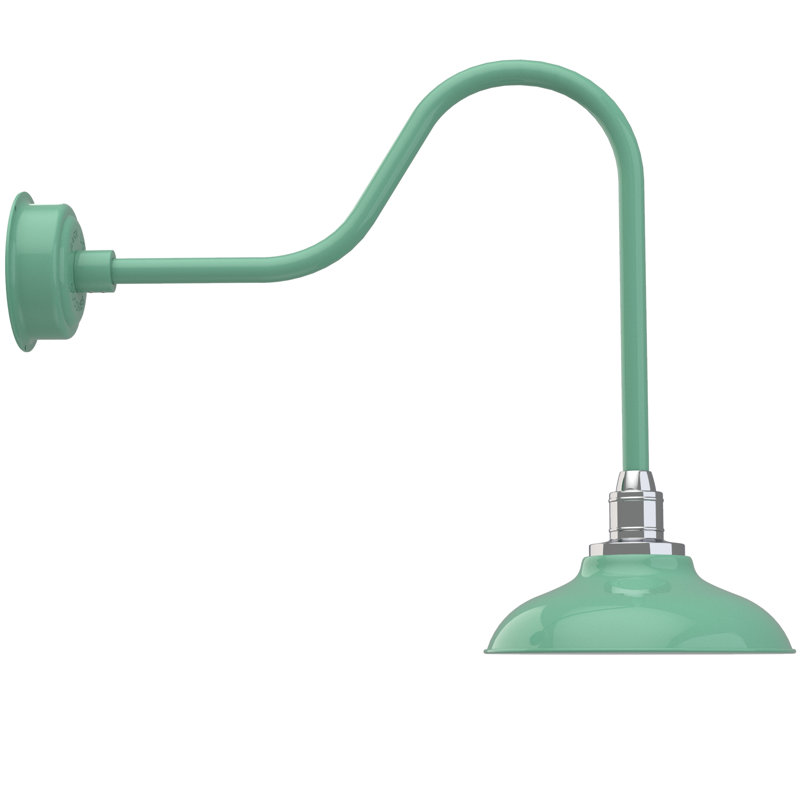 Luminaire de grange d’extérieur Ludwicka, Jade, H 25,12 po x l 12 po x P 31 po