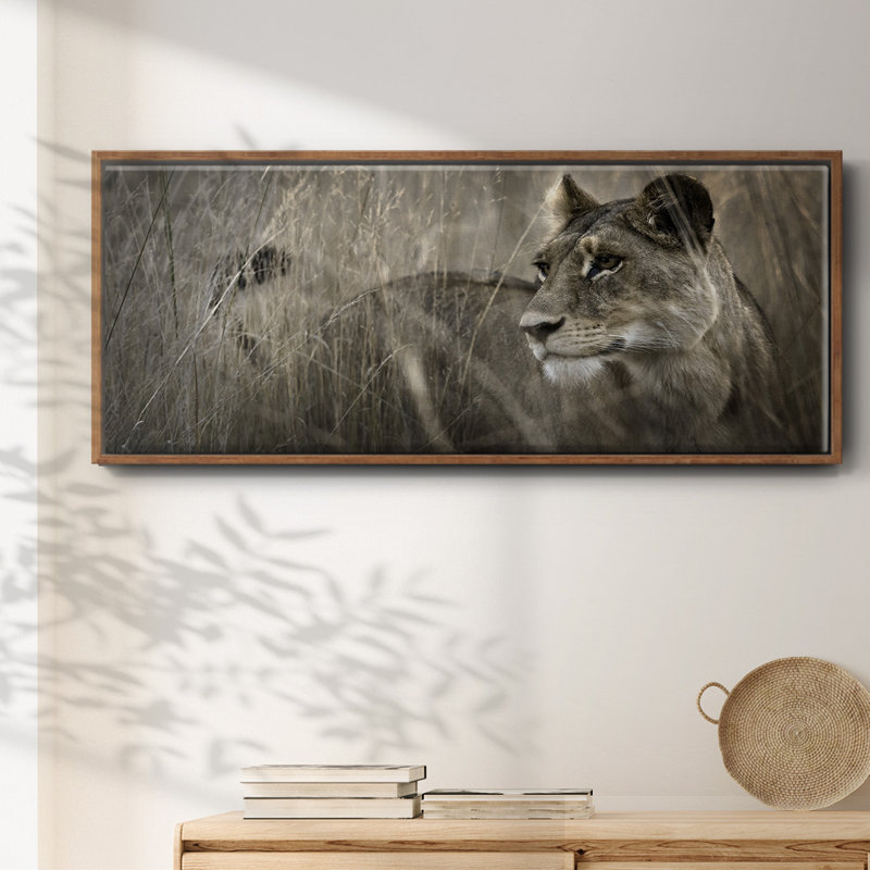 Tall Grass Alpha- Framed Canvas