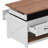 38" Multifunction Farmhouse Coffee Table Board Game Table with Removable Tabletop and Charging Station-1342376839