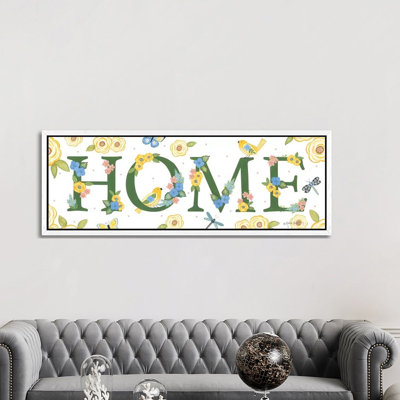Bloom And Grow Home by Annie LaPoint - Panoramic Print on Canvas