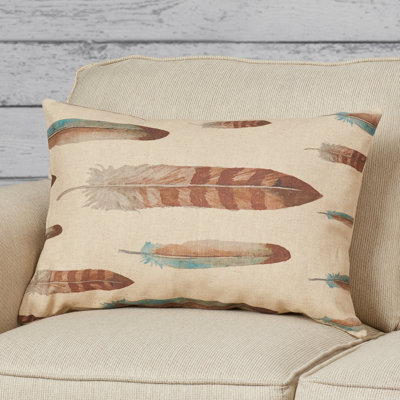 Feather Linen Reversible Throw Pillow