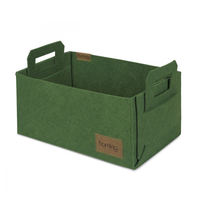 Stylish Felt Basket, Green Color, 11.8 x 7.9 x 5.9 inches | 100% Felt , Durable & Lightweight | Perfect for Organizing Toys, Clothes, and Home Décor | Versatile Storage Solution for Any Room