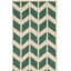 Tapis vert / ivoire en laine touffeté à la main Sanaz-1311134698