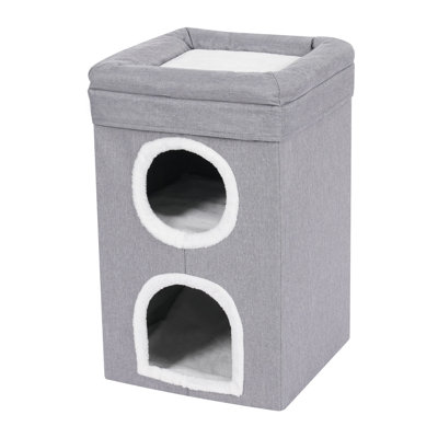 Mignon chat moderne pliable gris