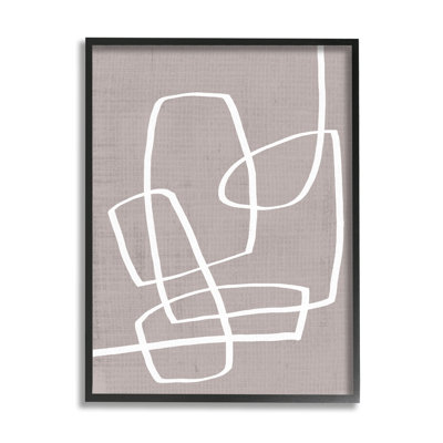 «Busy Single Line Mouvement Modern Abstract Composition» par - Impression