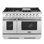 Cosmo 48 in. Lumin Collection 6.6 cu. ft. Double Oven Dual Fuel Range with 8 Burners, Convection Oven in Stainless Steel