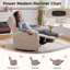 Fauteuil inclinable, oscillant et pivotant moderne en chenille avec support lombaire, accoudoir rond et double poche, USB et Type-C-1805753183