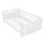 Lit plateforme simple en fer et en bois d'ingénierie avec garde-corps l 41,74 po x P 77,76 po x H Timor