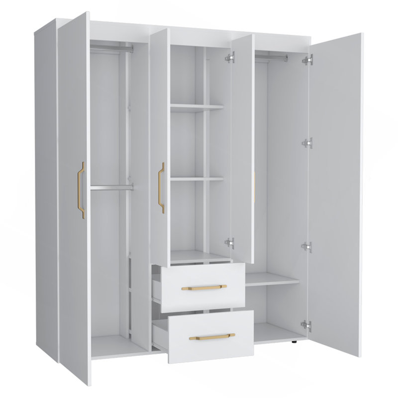 Armoire Elma, chambre à coucher, blanc