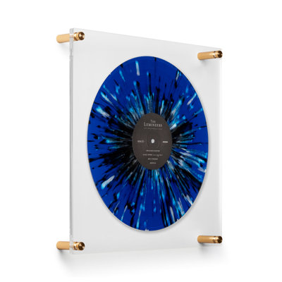 Record Album Frame With 12X12" Circle Acrylic Mat (For Sleeve Or Vinyl) With Silver Hardware