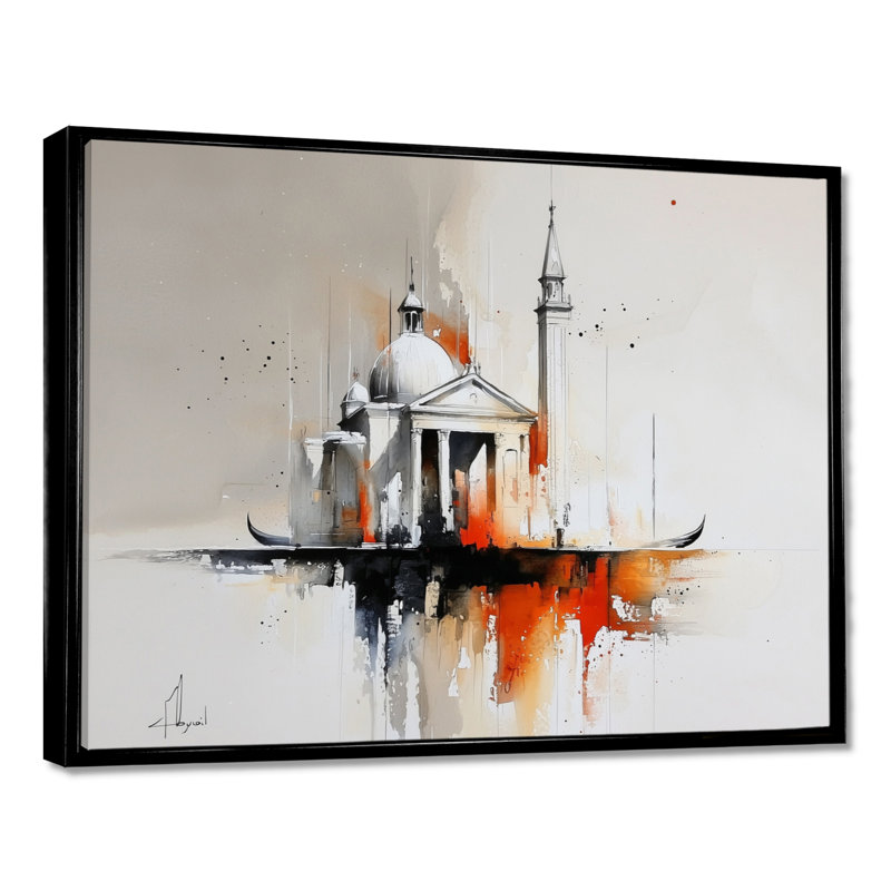 «Watercolor Venice's Architecture I», reproduction sur toile, H 30 po x l 40 po, Noir