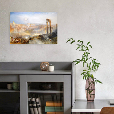 Modern Rome, Campo Vaccino Classic Modern Vintage City Architecture Wall Art Print by J.M.W. Turner - 1 Piece Wrapped Canvas Wall Art