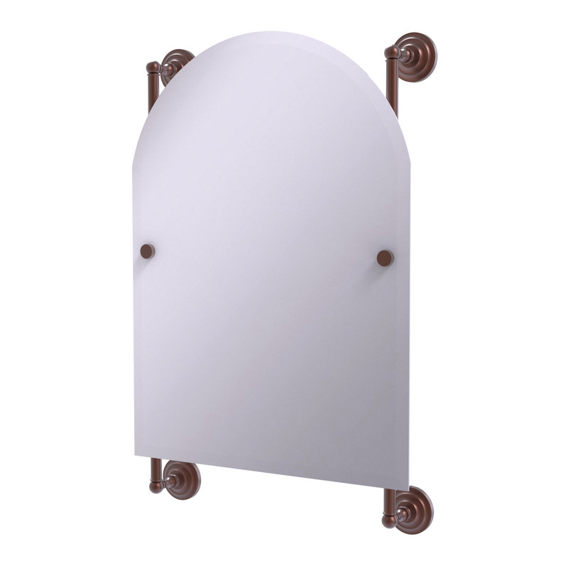 Miroir mural biseauté traditionnel Jhene, Cuivre antique