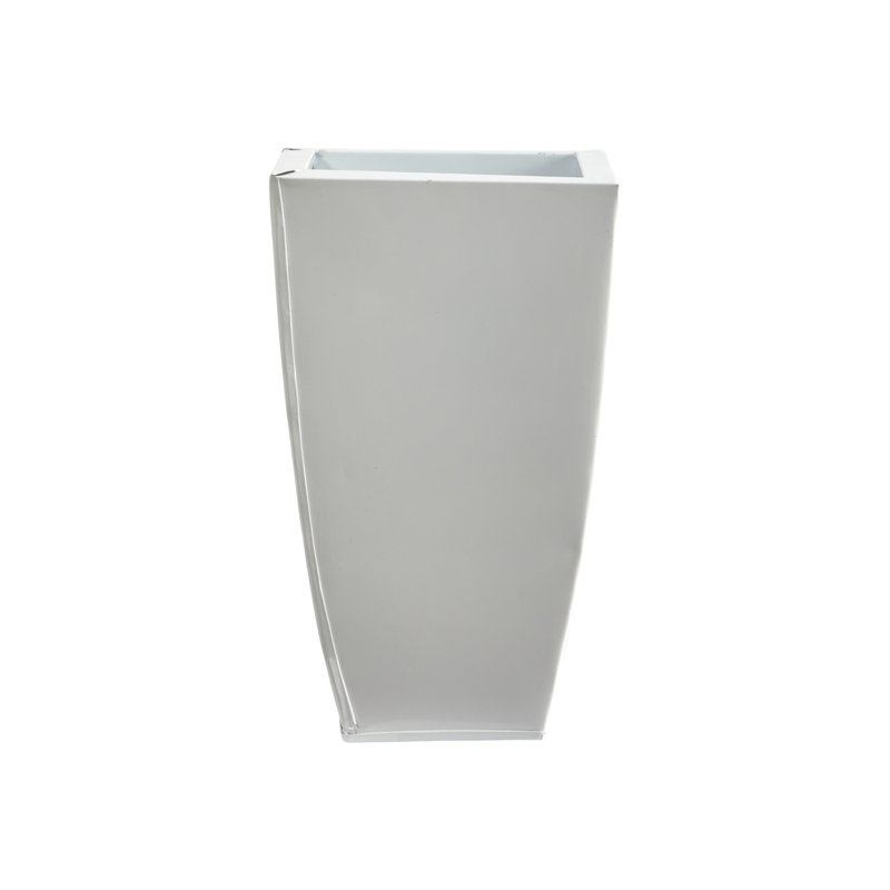 Aristocles Metal Pot Planter, White
