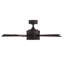 Ventilateur de plafond intelligent à cinq pales d'extérieur et d'intérieur Wynd avec télécommande et ensemble d'éclairage DEL inclus fonctionnant avec les applis Alexa, iOS ou Android-124322704-124322705-124322707