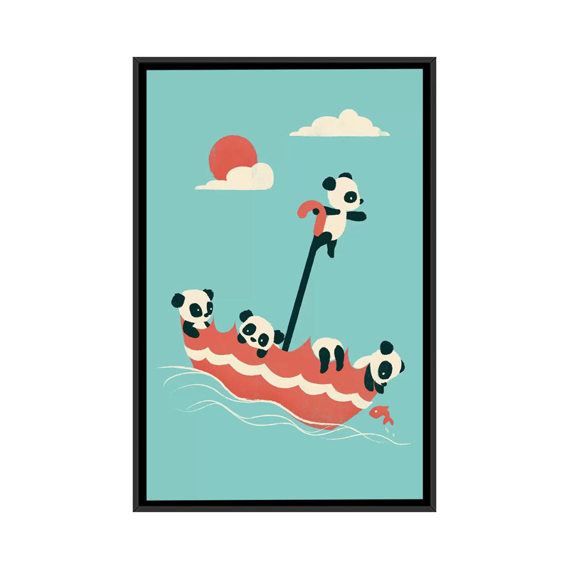 « float »-impression sur toile tendue, H 26 po x l 18 po x P 1,5 po, Toile avec cadre noir, Pas de tapis