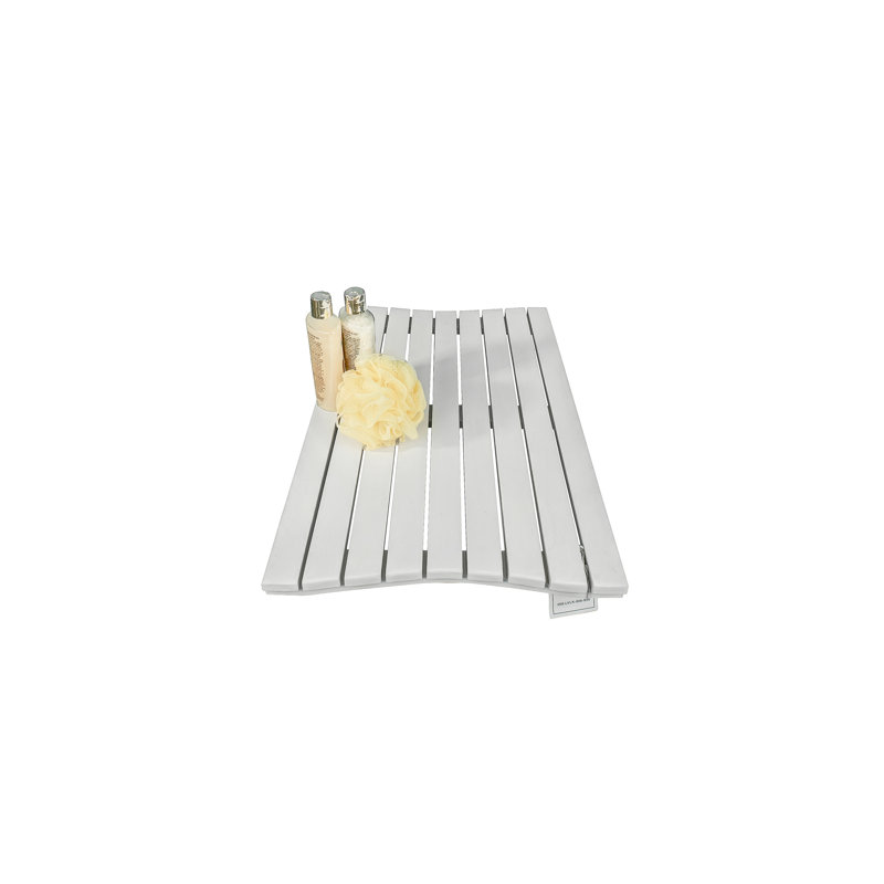 Banc de douche en teck CoastalVogue Eleganto, L 15 po x L 23 po