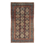 Antique Bakhtiari Tribal Rug With Geometric Medallion And Patterns - Rug & Kilim