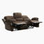 Ensemble de salon inclinable manuel en microfibre et similicuir 3 pièces avec revêtement bicolore et structure durable Suisun