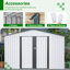 Ensemble de fondation de remise extérieure pour l'extérieur en métal inclus-113064556-113064559