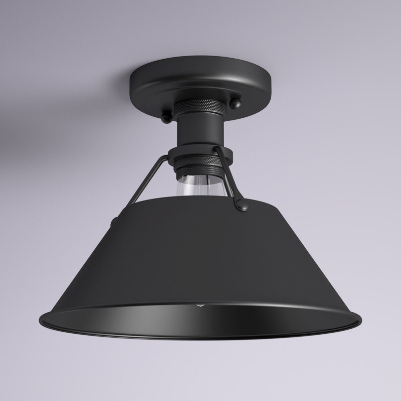 Weatherford Flush Mount, Matte Black, Matte Black