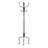 Coat Rack, Hall Tree, Free Standing, 8 Hooks, Entryway, 74"H, Bedroom, Black Metal, Transitional