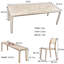 Ensemble de table de salle à manger en noyer 31,5 W-102481640