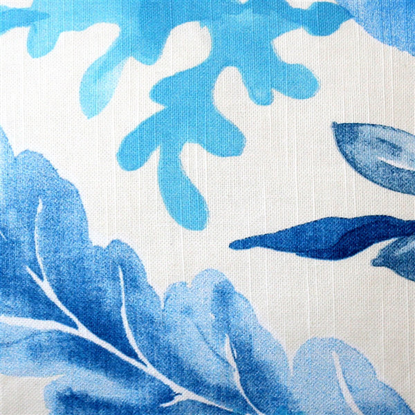 Coussin en coton Sea Garden, Bleu