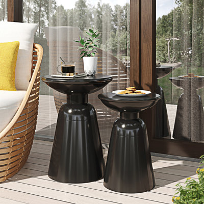 Caneisha Iron Side Table by Wade Logan