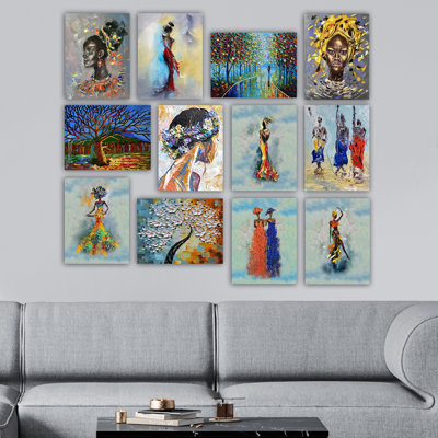 Stunning Decorative MDF Wall Art Set (12 Pieces), 7.9 x 5.9 inches Each | 100% MDF, Thickness: 0.1 inches | Perfect for Home Decor, Living Room, Bedroom - Stylish & Versatile Design to Enhance Any Space