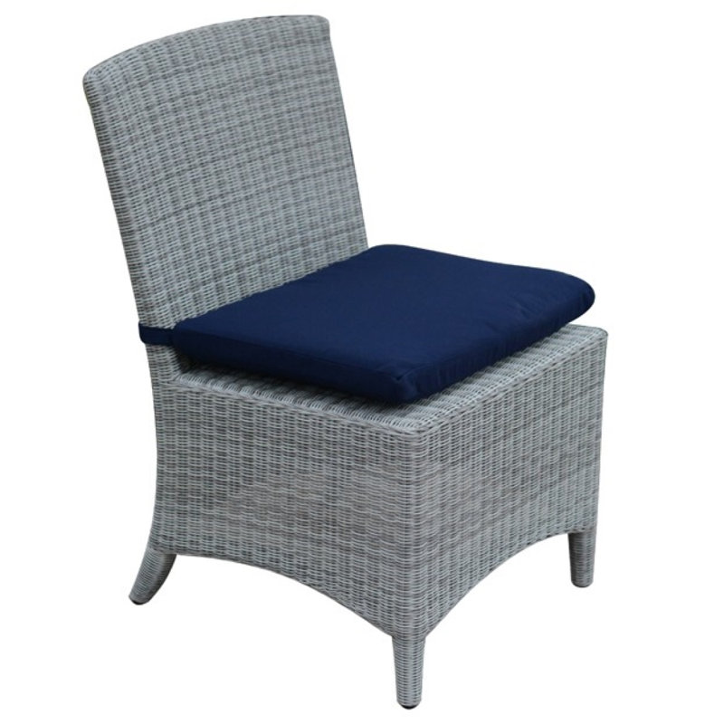 Shelburne Outdoor 9 - Piece Teak Dining Set with Cushions, Navy