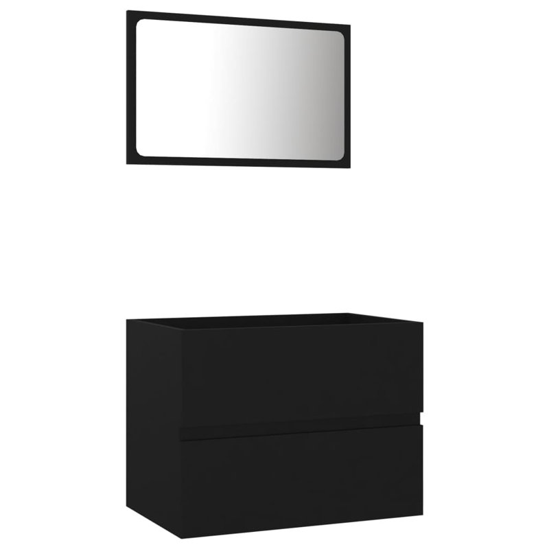 Adje Wall Bathroom Cabinet, Black