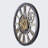 Wall Clock 36" Round Oversized for Living Room decor with Real Moving Gears America Collection-87147384