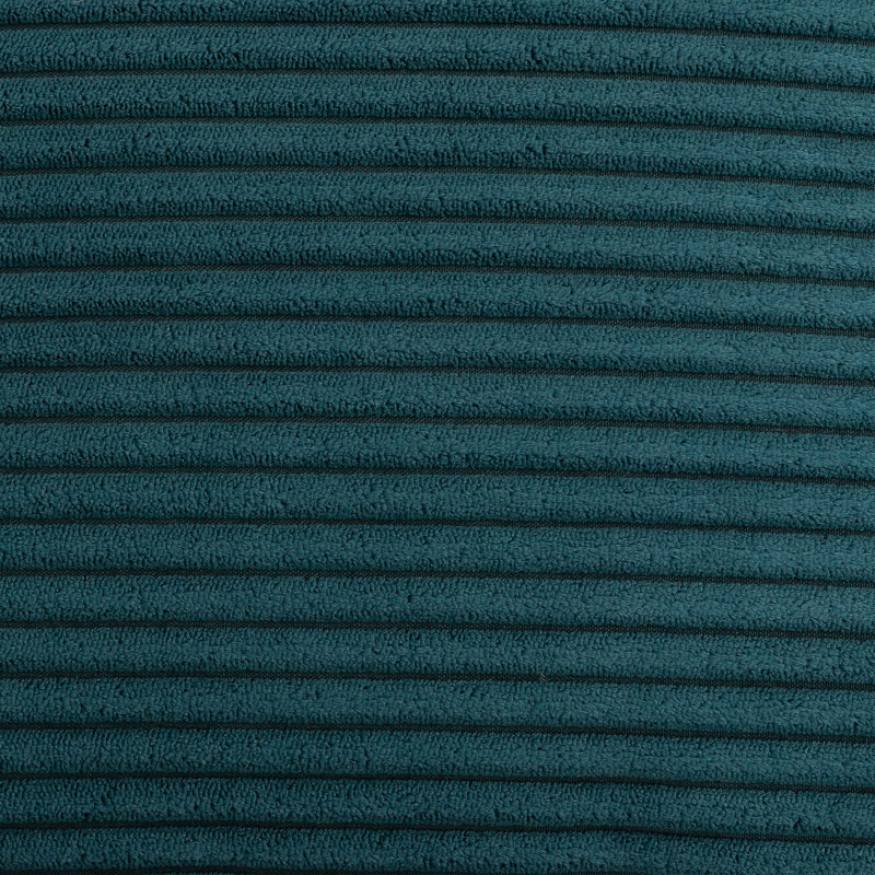 Amara Corduroy Square Footstool, Teal Green