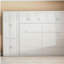 Grand lit mural avec armoire, blanc