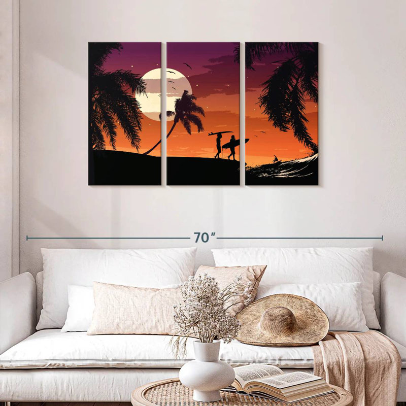 Surfeurs de nuit tropicaux Gillard, H 28 po x l 45 po