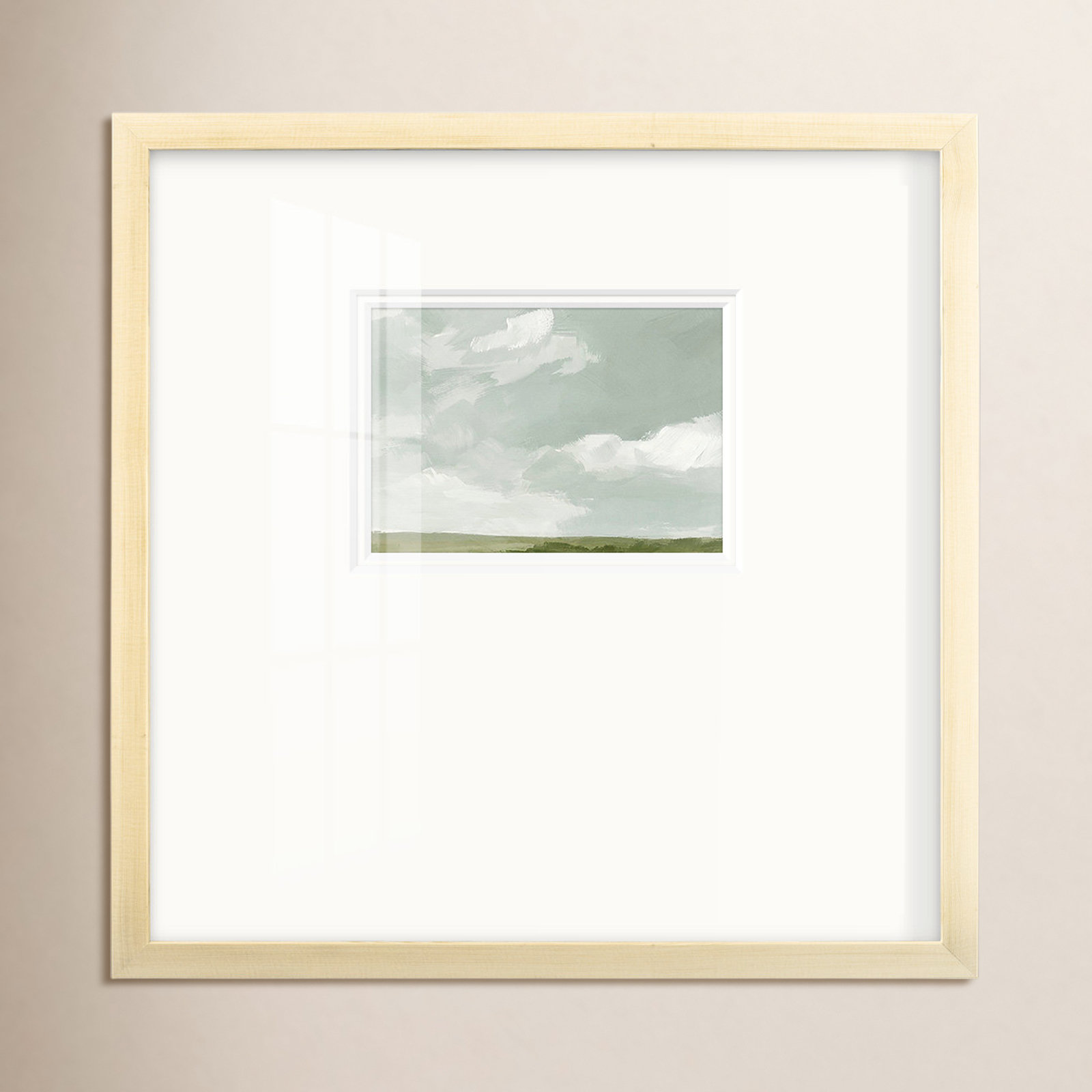 Gray Stone Sky II Painting, 17" H x 17" W x 1.25" D