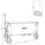 Chariot utilitaire pliable très long de 51 pouces avec capacité de 480 lb et roues tout-terrain de 7 po, noir