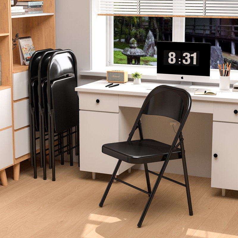 Ensemble de chaises pliantes empilables Marquale, Noir