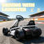 Kart électrique noir classique pour enfants, 2 vitesses avec cadre en métal, capacité de 154 livres, 8 à 12 ans